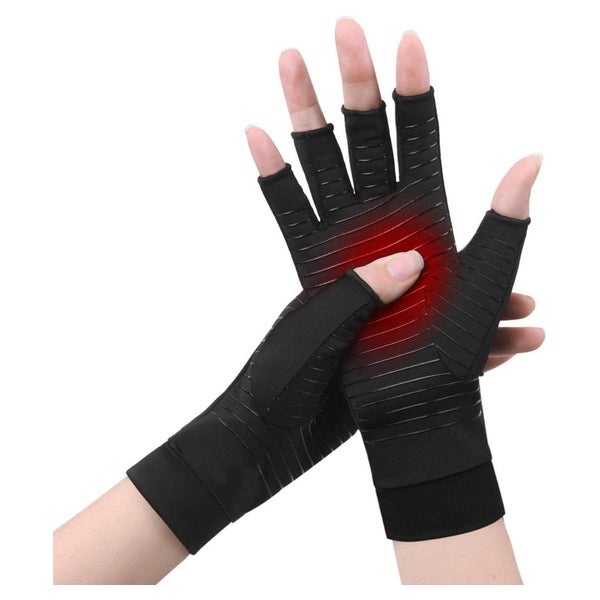 Kompressionshandschuhe Kupfer Arthritis Fingerlos Herren Sch 1 St