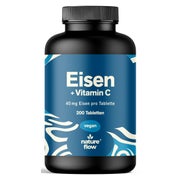 Eisentabletten mit Vitamin C - 200 Tabletten - Nature Flow 200 St