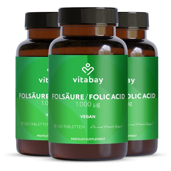 Vitabay Folsäure - Folic Acid - 1000 mcg