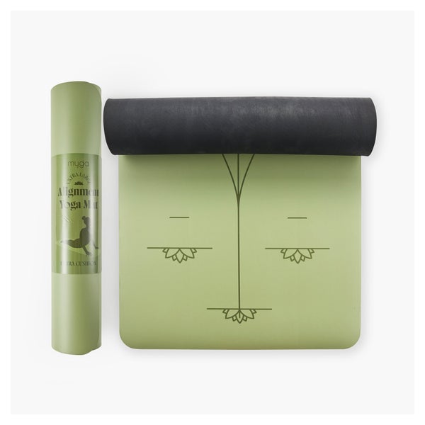 Myga Yoga Ausrichtungs-Matte - Moosgrün 1 St