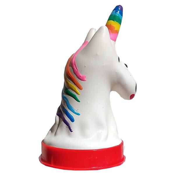 Scherzkondom mit Figur «Einhorn» 1 Stück, handbemalt (1 Stück) 1 St