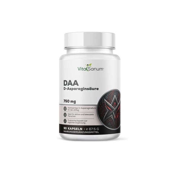 VitaSanum® DAA (D-Asparaginsäure) – 1500 mg Tagesportion – 90 Kapseln 90 St