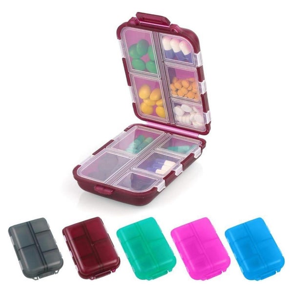 ACWOO Tablettenbox 7 Tage Pillendose 10 Fächer Medikamentenb 1 St