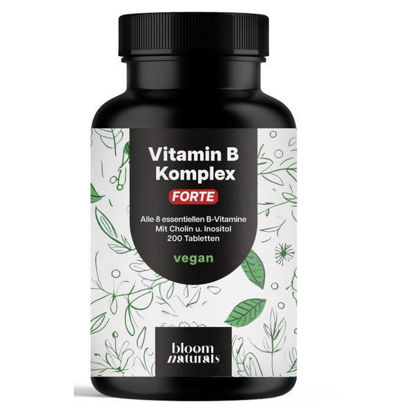 Vitamin B Komplex - 200 Tabletten - Bloom Naturals 200 St