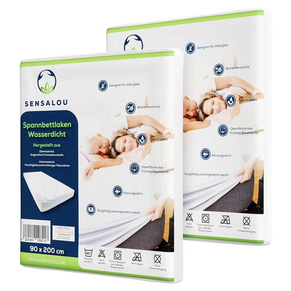 Sensalou Spannbettlaken 90 x 200 cm 2 St