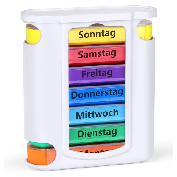 Opret Tablettenbox mit 4 Fächern für Medikamente, 7 Tage Pil 1 St
