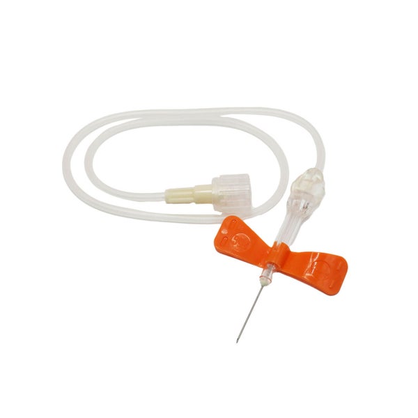 B. Braun Venofix Safety Venenpunktionsbesteck 25G, 30 cm, Orange 1 St