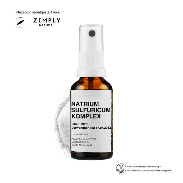 Zimply Natural NATRIUM SULFURICUM KOMPLEX - Pflanzbasierte Rezeptur 30 ml