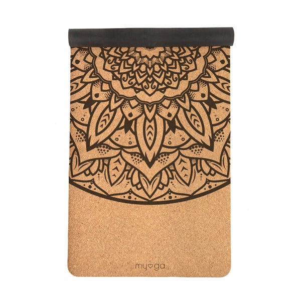 Myga Extra große Kork-Yogamatte - Mandala 1 St