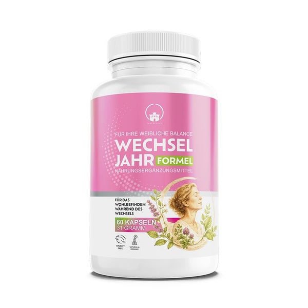 Saint Nutrition® Wechseljahr Formel 500mg | Für Frauen - mit Biotin Yam & Rotklee Extrakt 31 g