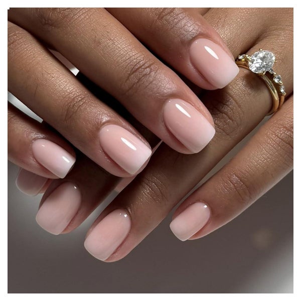 GlamRays 24 Stück Press On Nägel - Kurz Peach Color - Quadra 1 St