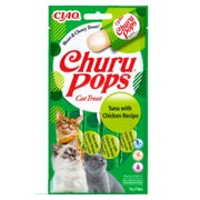 INABA Churu Pops Tuna & Chicken 4x15g mit Thunfisch und Huhn für Katzen 0,06 kg