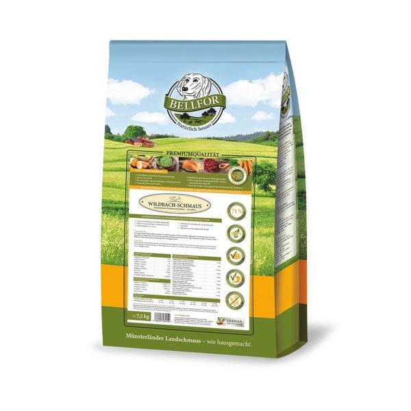 Bellfor Trockenfutter mit Wildlachs Wildbach-Schmaus 7,5 kg 7500 g