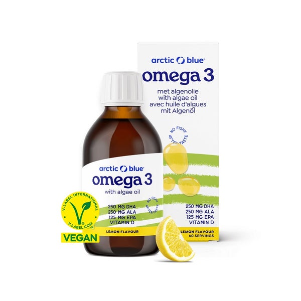 Arctic Blue Omega-3 Algenöl & Hanfsamenöl mit Vitamin D3 150 ml