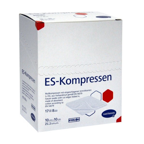 Es-kompressen Steril 10x10 cm 8fach 25X2 St