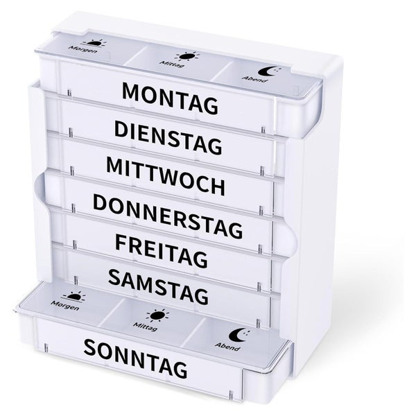 Tablettenbox 7 Tage 3 Fächer Medikamentenbox - Pillendose Or 1 St