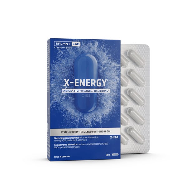 SPLMNT LAB X-ENERGY mit Resveratrol, NAD+, Coenzym Q10 & B-Vitaminen 30 St