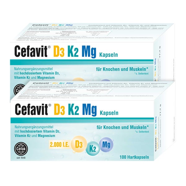 Doppelpack Cefavit D3 K2 Mg 2X100 St