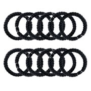 12 x Damen Haargummis Schwarz Elastisch Zopfgummi Pferdeschw 1 St