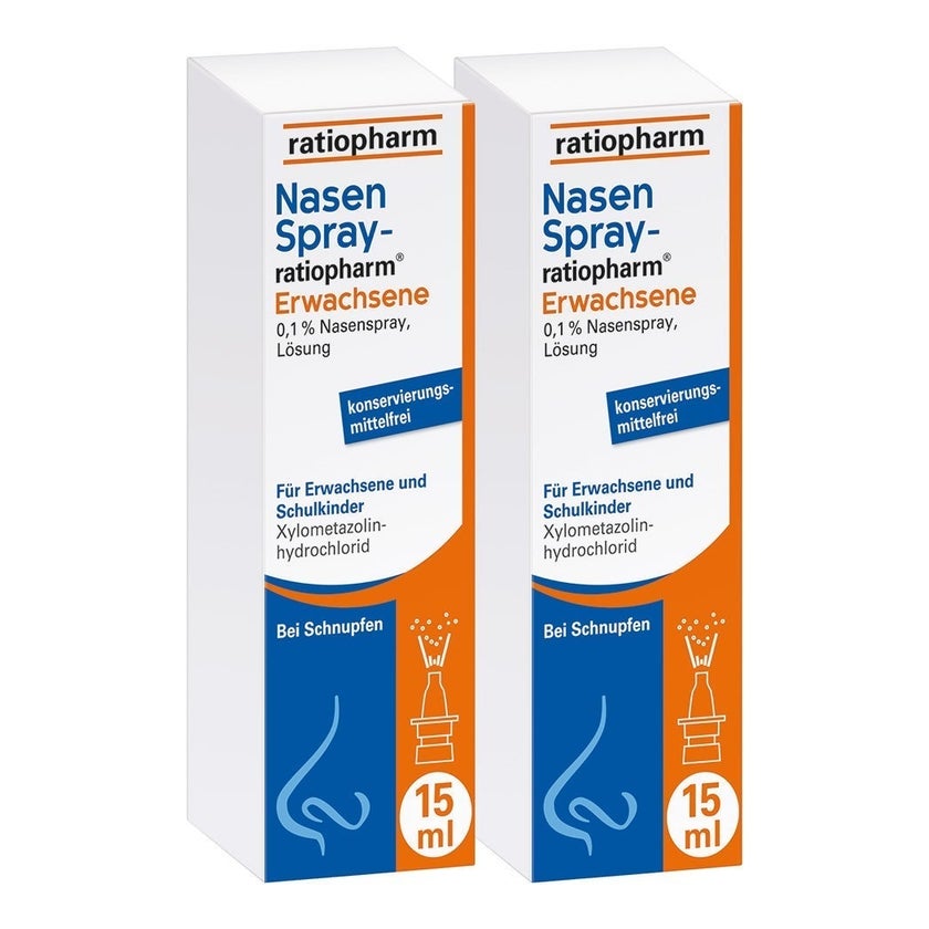 Nasenspray-ratiopharm Erwachsene Doppelpack 2X15 ml