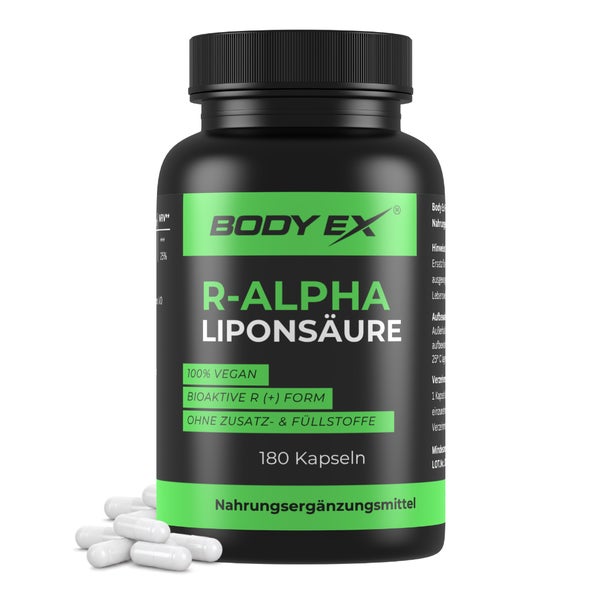 Body Ex® R-Alpha-Liponsäure Kapseln mit Vitamin C 58 g