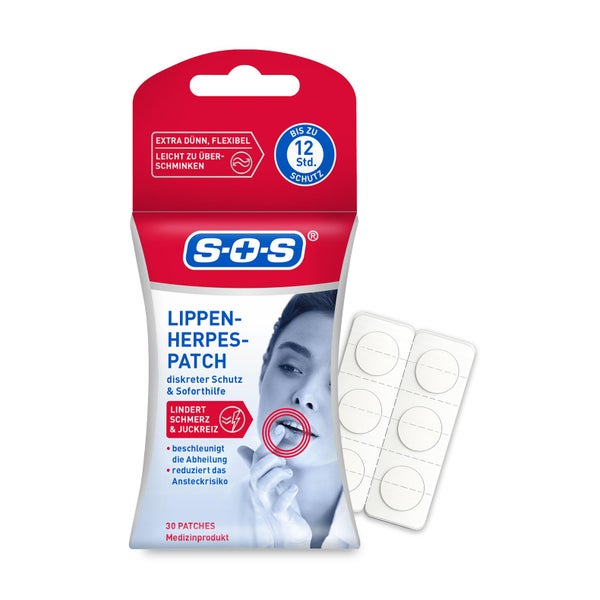 SOS Lippenherpes Patch | Sofortiger Schutz | 30 Stk. 30 St