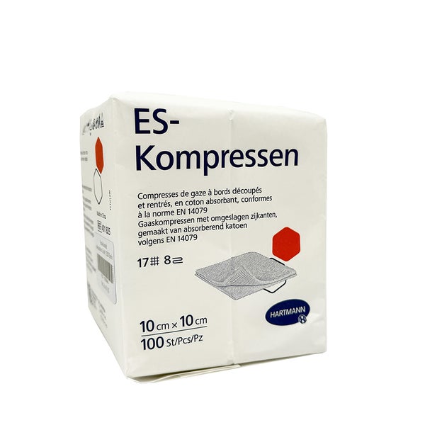 Es-kompressen Unsteril 10x10 Cm 8fach 100 St