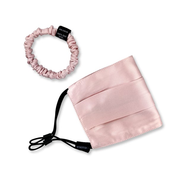 ALLURE & DOUX Gesichtsmaske und Scrunchie S aus Seide