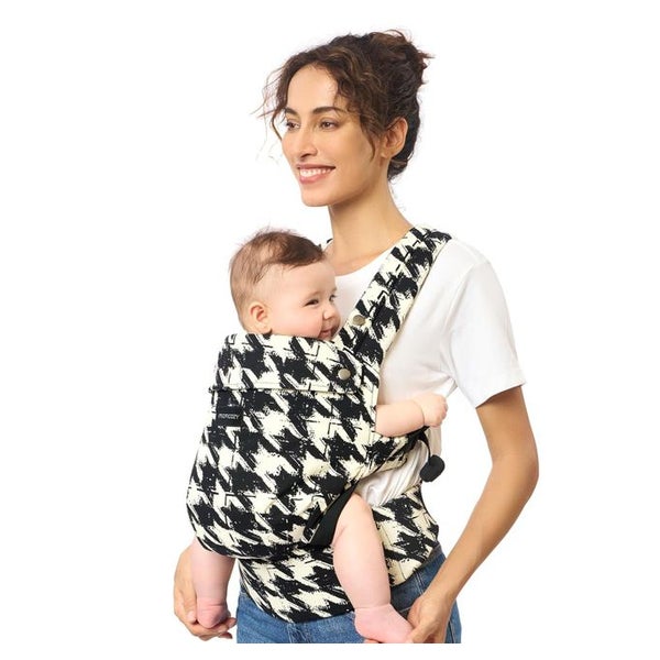 Momcozy Baby Trage - Leichte & Atmungsaktive Schwarz-weiß kariertes Muster 1 St
