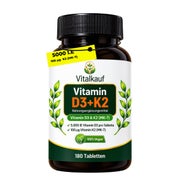 Vitalkauf Vitamin D3 5000 I.E. + K2 (MK-7) 100 µg Vegan 180 St