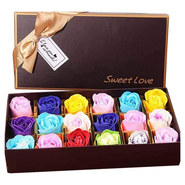 Seife Rosen Blumen Geschenkbox Duft Farbverlauf Form 18 Mult 1 St