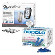 GlucoFast DUO BZ Teststreifen 50 Stück + 100 Lanzetten 50 St