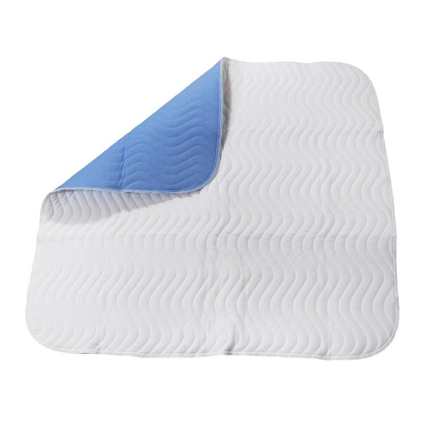 Medi-Inn Bettschutzauflage waschbar, 90 x 85 cm, hellblau 4-lagig mit Flügel 30 St