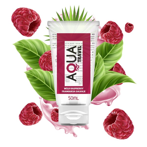 Aqua Travel - Wasserbasis-Gleitgel mit Himbeergeschmack 50 ml