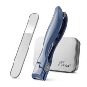 FVION Nagelknipser Set Groß - Edelstahl, Nano-Feile, Auffangbehälter, für dicke