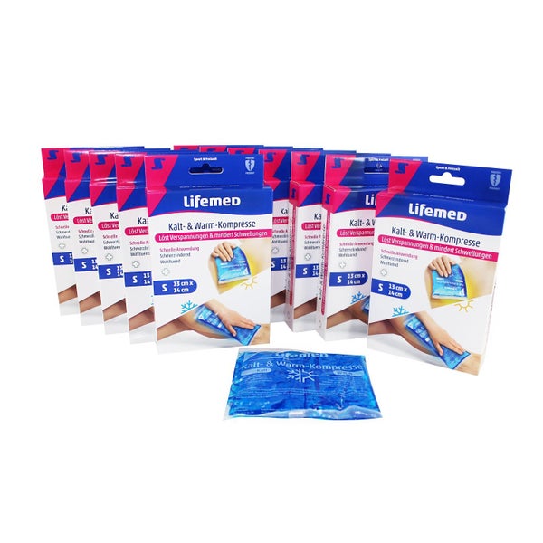 Lifemed Kalt- & Warm-Kompresse, Gr. S, 13 x 14 cm 12 St