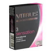 Sensation Kondome 3er – mit Rippen & Noppen, stimulierend (3 Kondome) 3 St