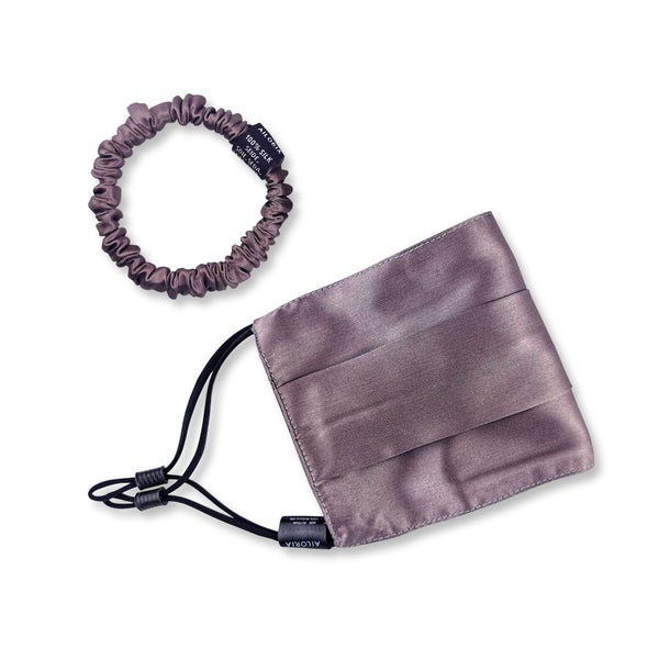 ALLURE & DOUX Gesichtsmaske und Scrunchie S aus Seide