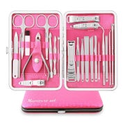 Maniküre Set 23 Stück Nagelknipser Pediküre Edelstahl Rose S 1 St