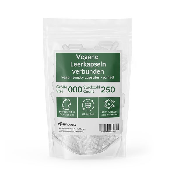SHROOMY Leerkapseln Größe 000 verbunden 250 St