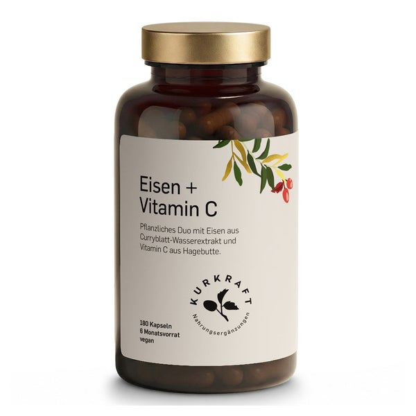 Kurkraft Pflanzliches Eisen aus Curryblatt mit Vitamin C 180 St