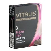 Vitalis Super Thin Kondome 3 Stk, extra dünn & gefühlsecht (3 Kondome) 3 St