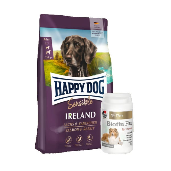 Sensible Ireland + Doppelherz Biotin Plus für Hunde 12,5 kg
