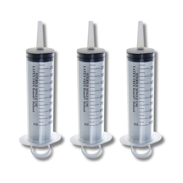 Romed Wund- und Blasenspritze 100 ml, 3-teilig, mit Luer-Adapter, steril verpackt 3 St