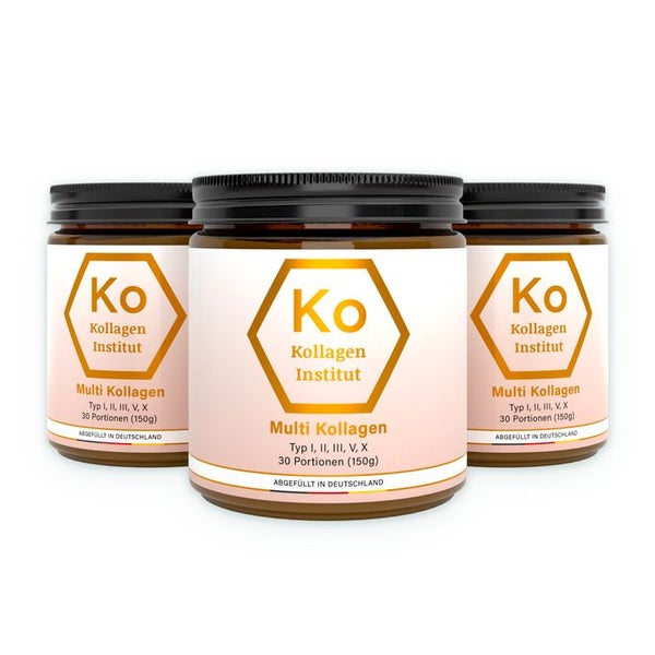 Kollagen Institut® Multi Kollagen Pulver 3er Set 3 x 150 g
