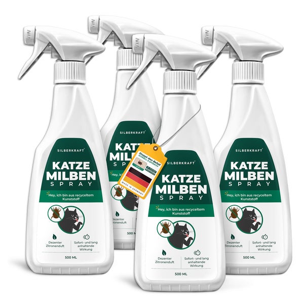 Silberkraft Milbenspray Katzen 4 x 500 ml 2000 ml