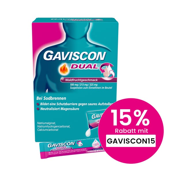 Gaviscon Dual Waldfrucht 500mg/213mg/325 mg 24X10 ml