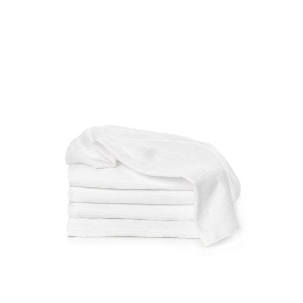 T-TOMI Mullwindeln EXCLUSIVE COLLECTION weiß, 70x70, 5St. 5 St