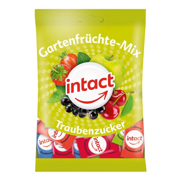 Intact Traubenzucker Beutel Gartenfrüchte-mix 75 g