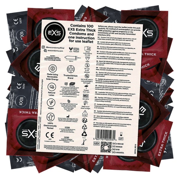 «Extra Thick» - 100 transparente Kondome 0,082mm Wandstärke (100 Kondome) 100 St